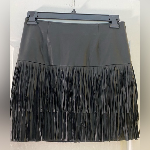 Trouve vegan leather Mini Skirt | Color: Black | Size: 6 - Picture 2 of 2